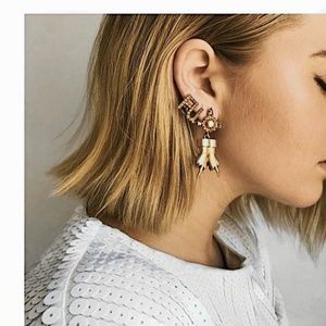 Dylanlex Jac FU statement gold earrings